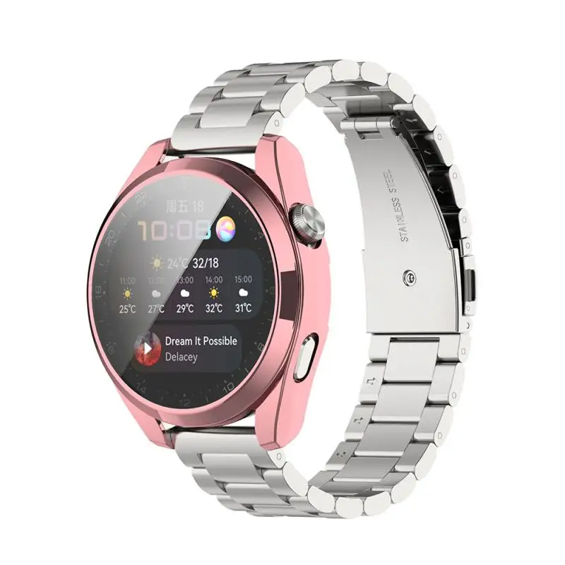 

Case For Huawei Watch 3 Strap Band Watch Soft Plated All-Around Screen Protector Cover Bumper Cases