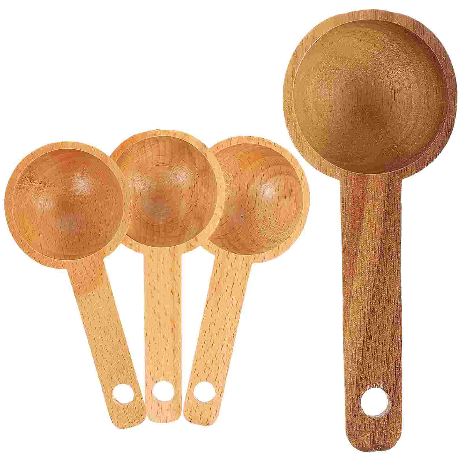 

Scoop Coffee Spoon Measuring Spoons Wooden Wood Scoops Tablespoon Measuresmall Tea Canisters Kitchen Spice Powder Teaspoon Cups