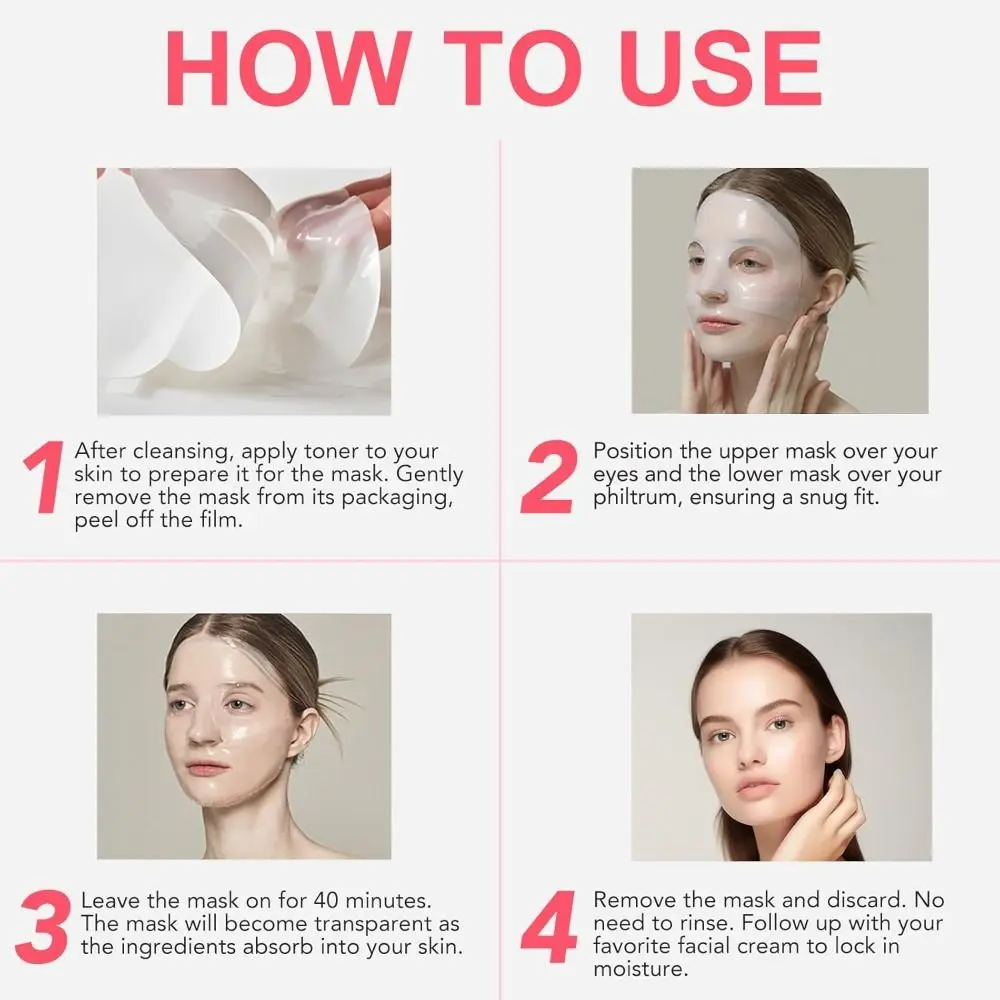 4 шт. увлажняющая маска для лица с биоколлагеном