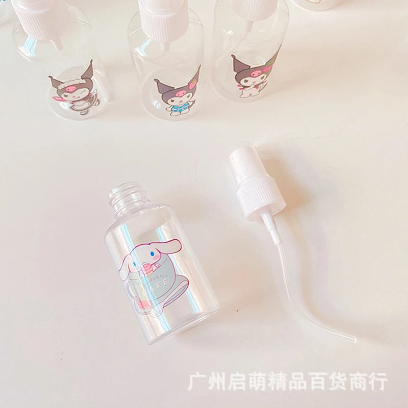 50Ml Sanrios Anime Kuromi Melody Cinnamoroll Transparent Spray Bottle Kawaii Alcohol Disinfectant Portable Perfume Gift - купить по