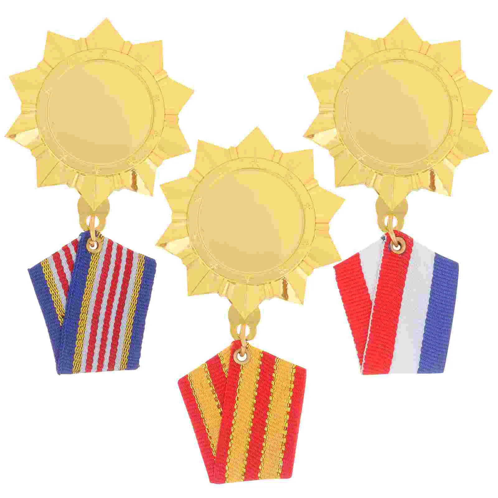 

3pcs Alloy Memorial Brooch Medals Soldier Award Brooches Kids Award Party Souvenirs