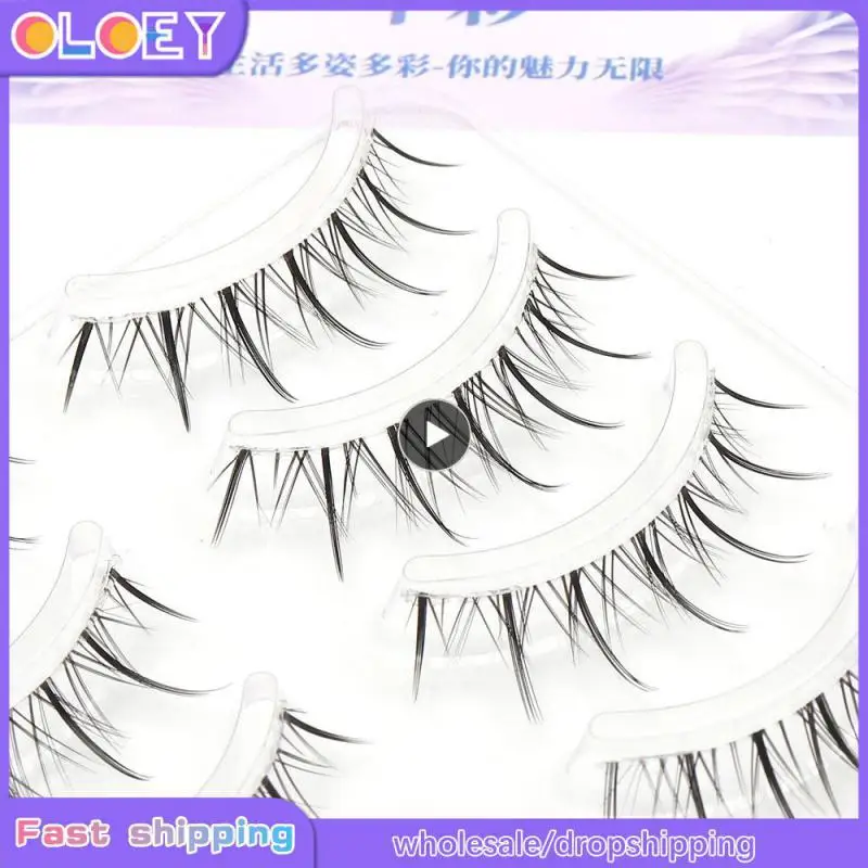 

1PCS Manga Lashes Extensions Eye Makeup Accessories Natural Wispy Fairy Cross False Eyelashes 3D Fairy Little Devil Cosplay