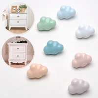 1pc ceramic cloud cabinet handles drawer pulls knobs cupboard knobs for kids room kitchen cabinets closets toy organizer box