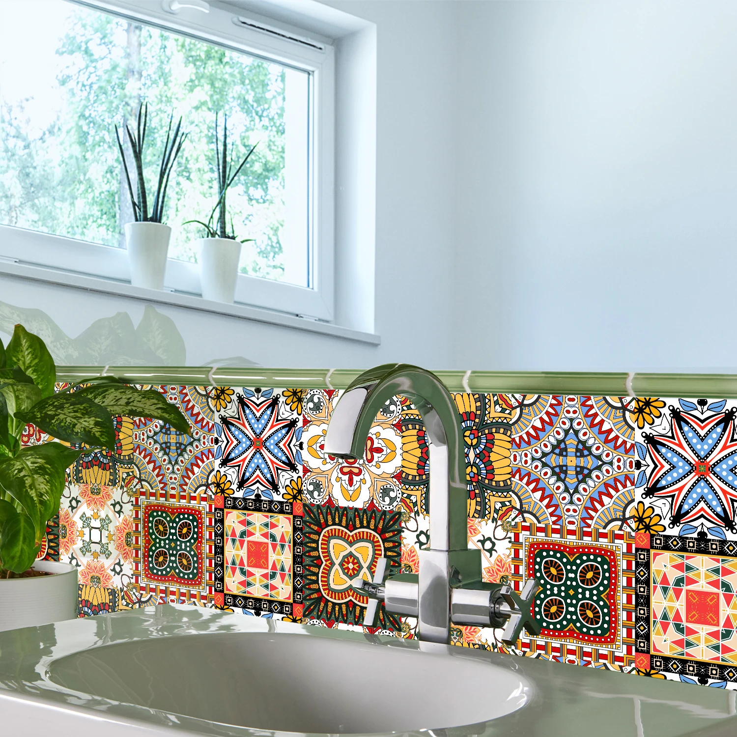 Прозрачные утолщенные настенные наклейки в европейском стиле самоклеящиеся