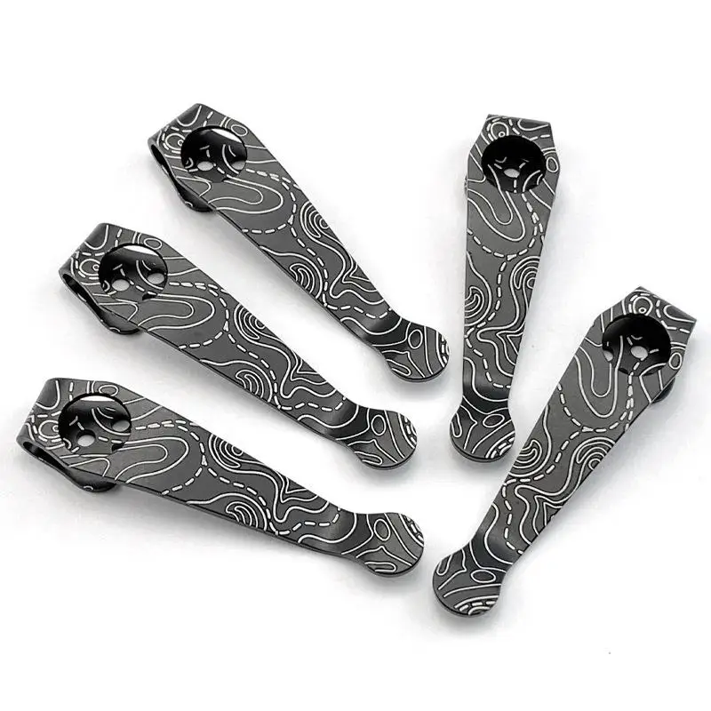 Нож с ЧПУ с топографическим узором, титановый карманный зажим для Spyderco Paramilitary2 C81 C223 C10 C11 G10 Police Yojimbo2 Szabo (art.: 3920d2f35293a) - 3920d2f35293a