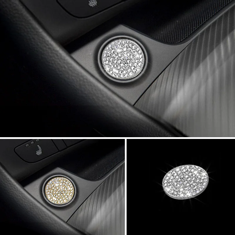 

For Audi Q3 15-2018 Crystal Style Car Engine Start Button Case Cover Trim