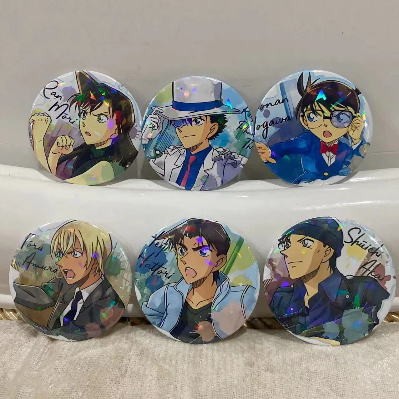 

Women Brooch Detective Conan Badges Pins Kid The Phantom Thief Brooches for Woman Cosplay Anime Accessories Metal Gift Jewelry