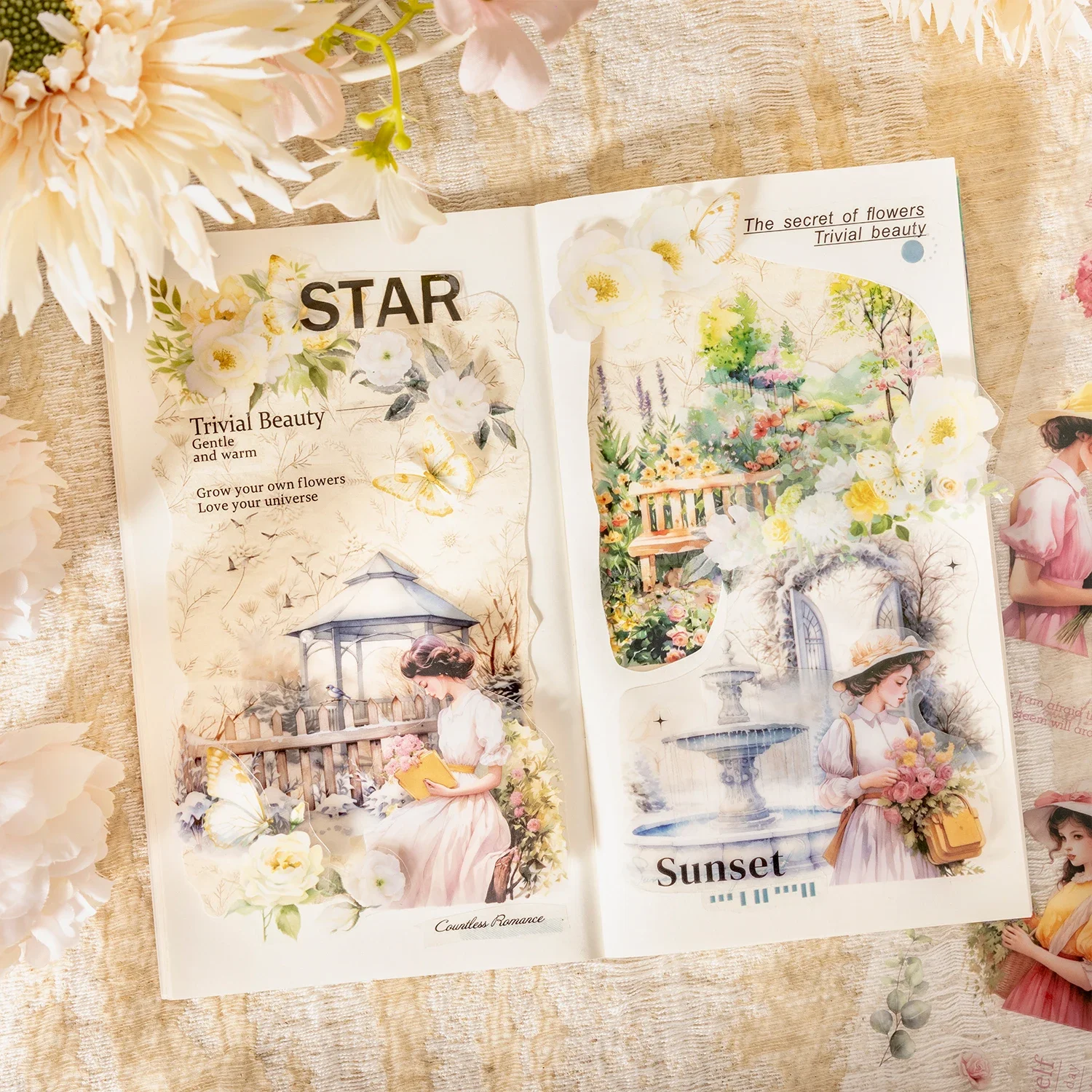 60 мм/70 мм * 200 см серия Longing Day винтажный персонаж цветок Ландшафтный набор ленты