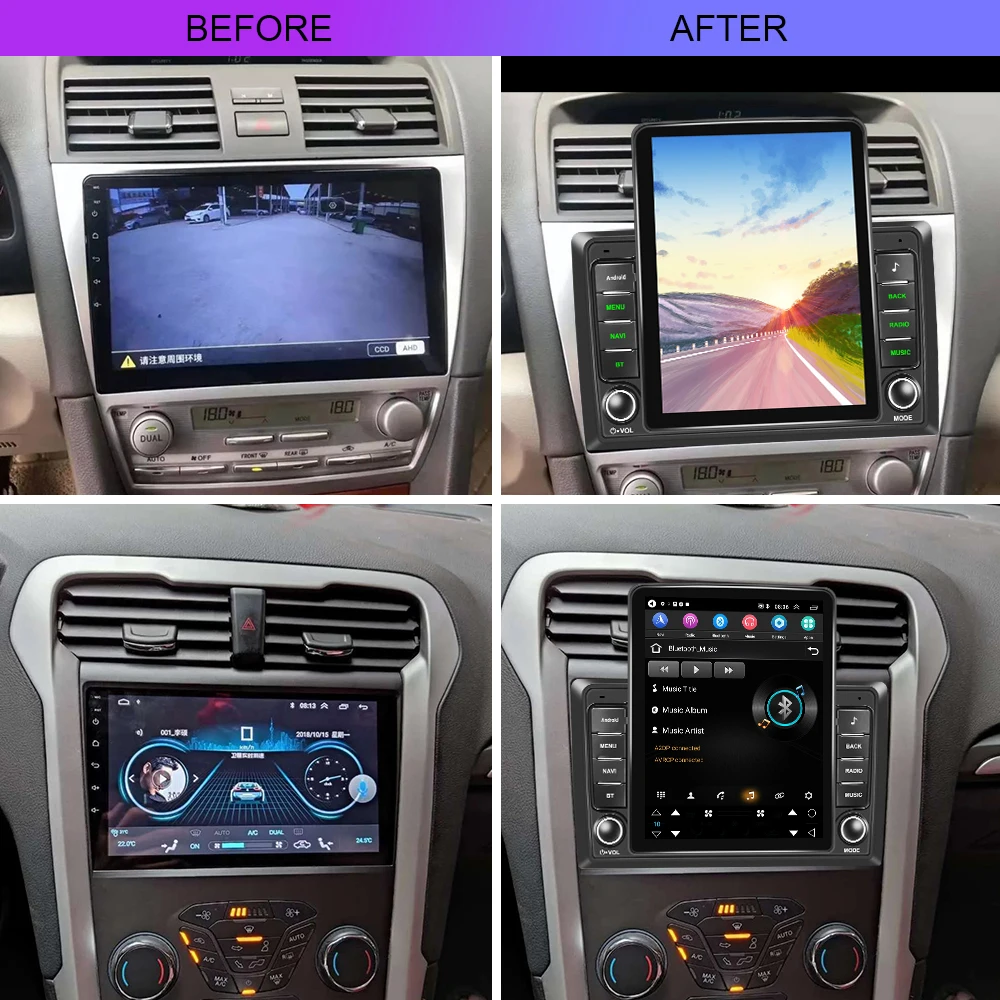 Автомобильный мультимедийный плеер Podofo универсальный автомобильный на Android с