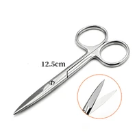 12 5cm stainless steel surgical dressing scissors straight head round blunt head scissors cosmetic plastic instrument