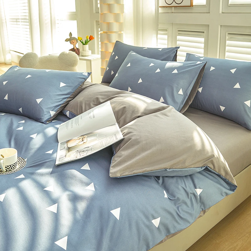 Простыня в простом стиле набор постельного белья с начесом пододеяльник