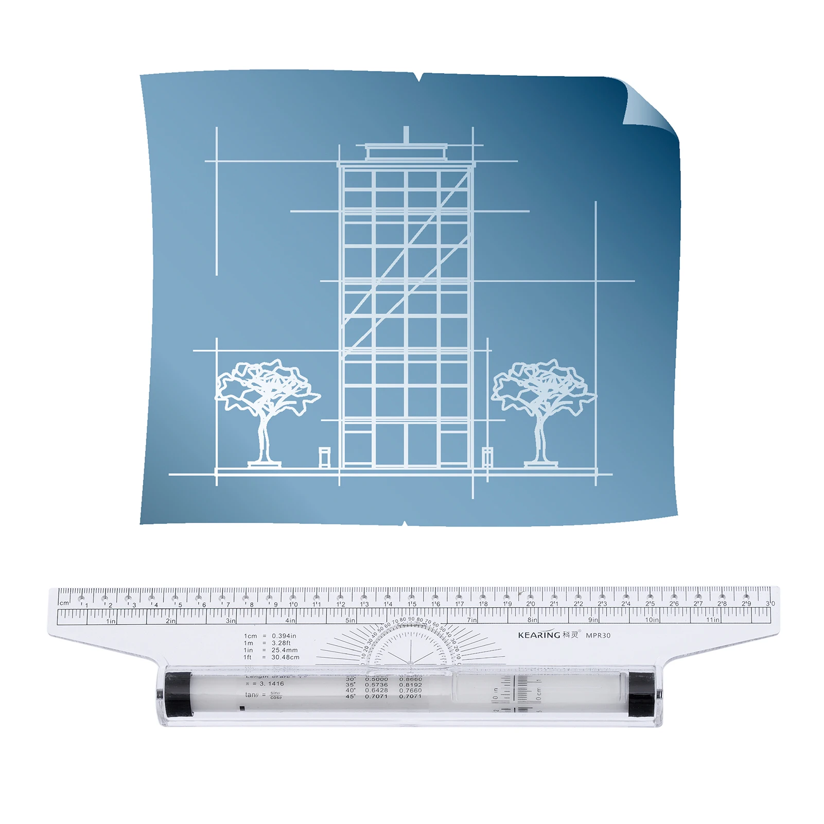 

Measuring Rolling Ruler 30cm Multifunctional Drawing Design Ruler Practical Drawing Rolling Push Ruler For Students And
