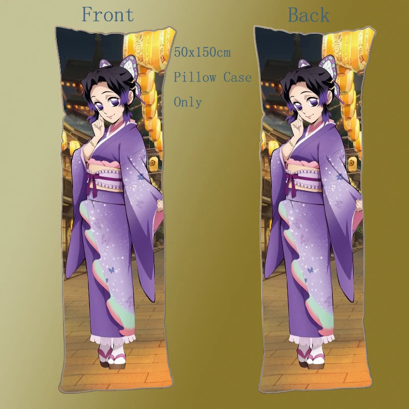 

Наволочка-Подушка для тела с Аниме Dakimakura, наволочка-Рассекатель демонов Kimetsu no Yaiba Kochou Shinobu, аксессуары для украшения дома 150x50 см