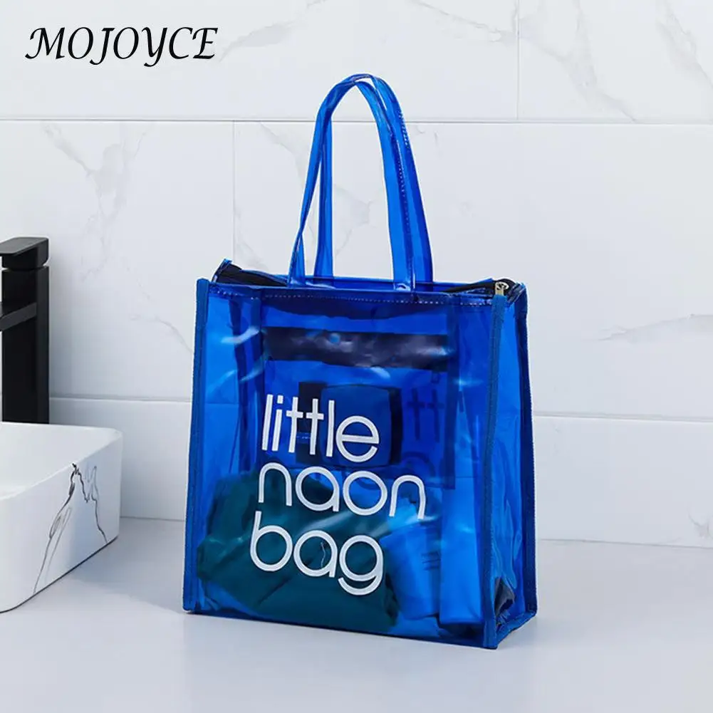 

PVC Transparent Handbag Clear Large Capacity Waterproof Shopping Beach Clutch for Women Outdoor Shopping Bag