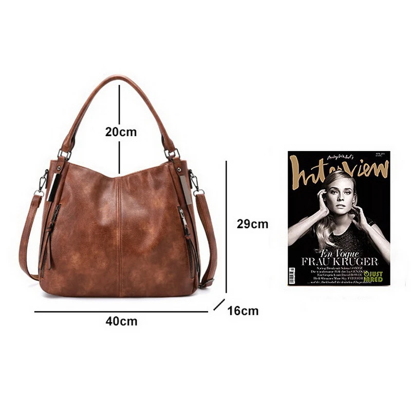 Diinovivo Vintage Female Handbag New 2022 High Quality Women Shoulder Bag Patchwork PU Leather Crossbody Bag Large Tote WHDV2084