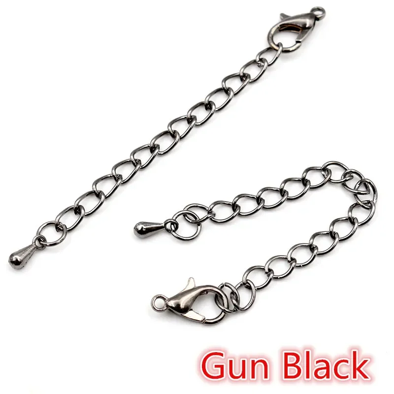 50 70mm Tone Extended Extension Tail Chain Lobster Clasps Connector For DIY Jewelry Making Findings Bracelet Necklace