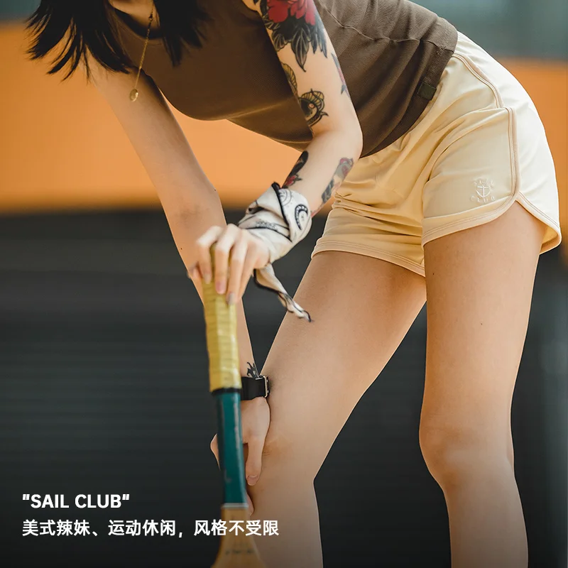 Maden Women's Athletic Running Shorts Elastic High Waist Gym Workout Sport Shorts Summer Casual Breathable Short Pants Plus Size