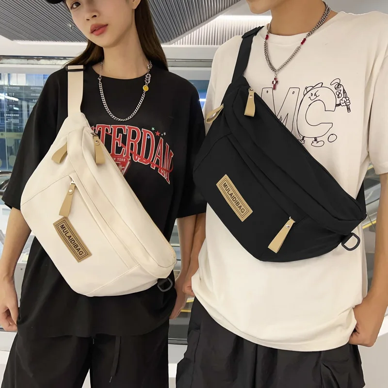 

Casual Trend Waist Bag Large capacity Hip Pack Fanny Pack Women Belt Bags Canvas Waist Pack Fashion Shoulder Crossbody Chest Bag