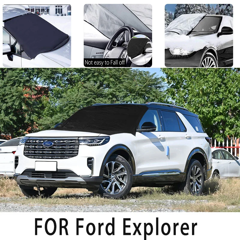 

Чехол Carsnow, переднее покрытие для Ford Explorer, защита от снега, теплоизоляция, защита от солнца, ветра, мороза, автомобильные аксессуары