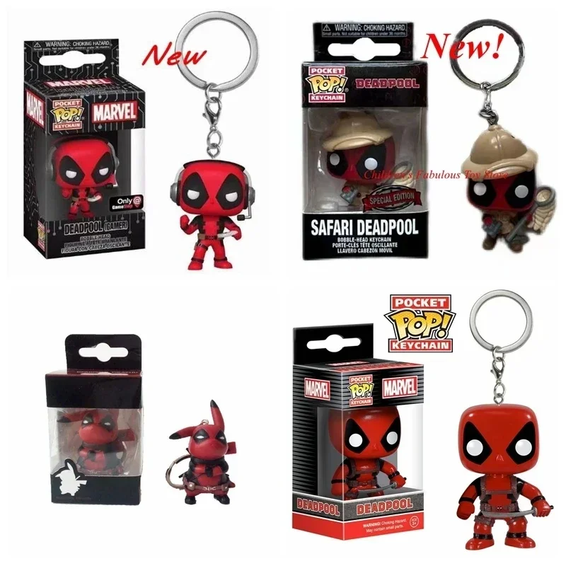 Новейшие 4 стиля брелки Funko сафари Дэдпул геймер Марвелл герои Пикачу