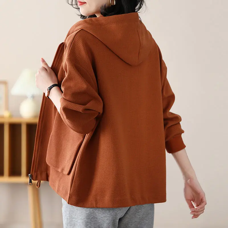 Свитшот женский оверсайз в стиле Харадзюку худи с длинным рукавом свитшот