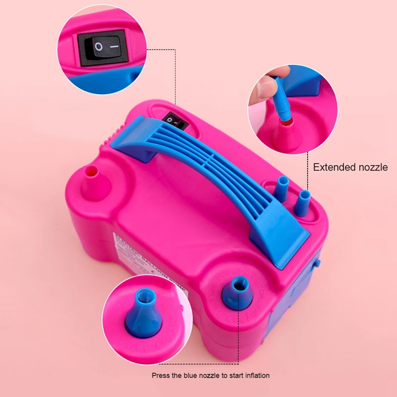 Надувной электрический насос переменного тока с двойным отверстием для