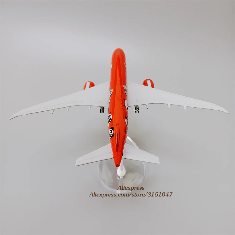 Красный металлический сплав 16 см China Hainan Airlines Боинг B787 KONGFU панда масштаб литая модель самолета модели самолета колеса