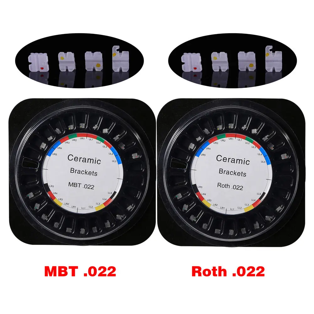 

20pcs Dental Orthodontic Ceramic Brackets Brace Roth MBT Slot 022 3 4 5 Hooks