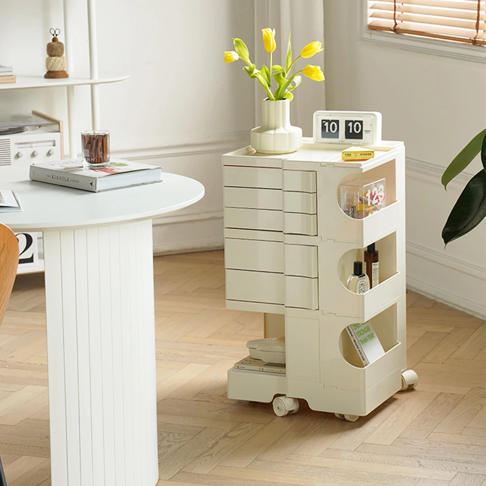 

Mobile 3 tier multifunction shelving storage rack unit organizer trolley