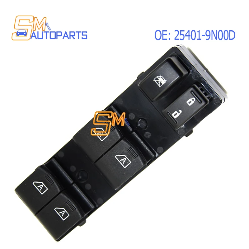 

High Quality Front Left Side Window Control Switch for Nissan Maxima SV Trim 2009-2011 25401-9N00D 254019N00D 25401-JK42E