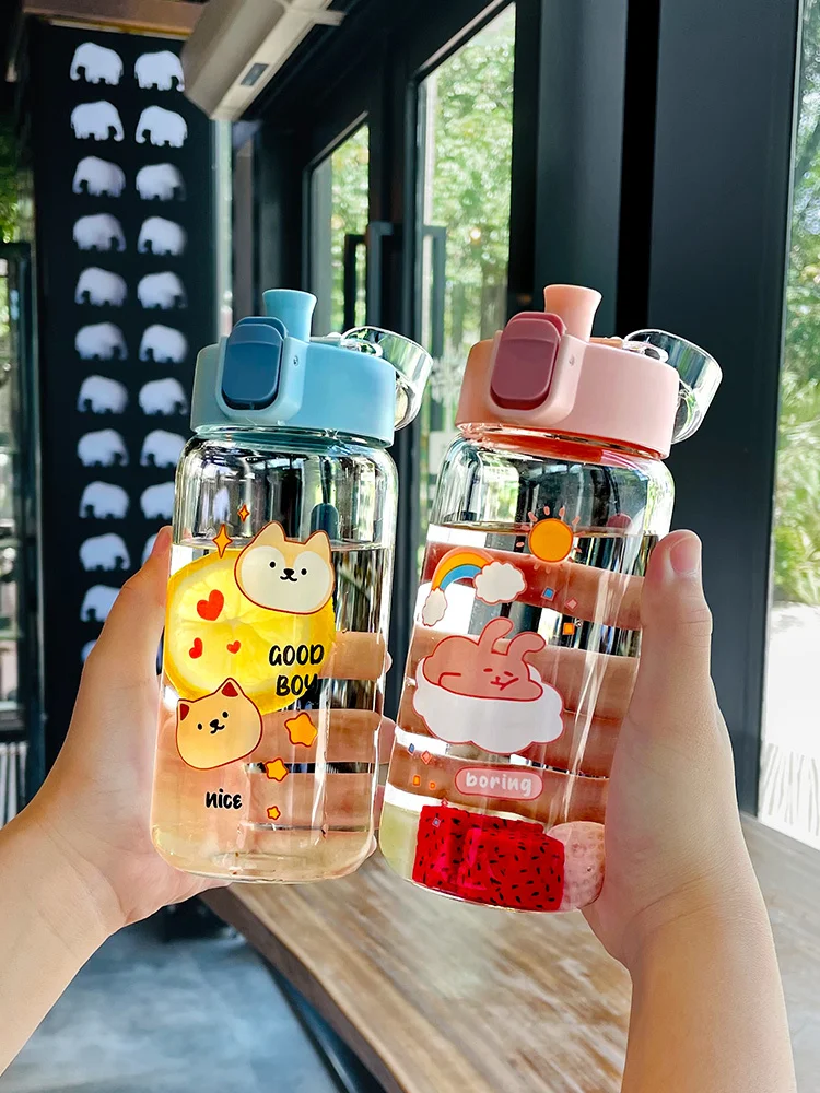 

Стеклянная Детская летняя Милая яркая портативная Фотографическая красная прозрачная маленькая кружка для питья