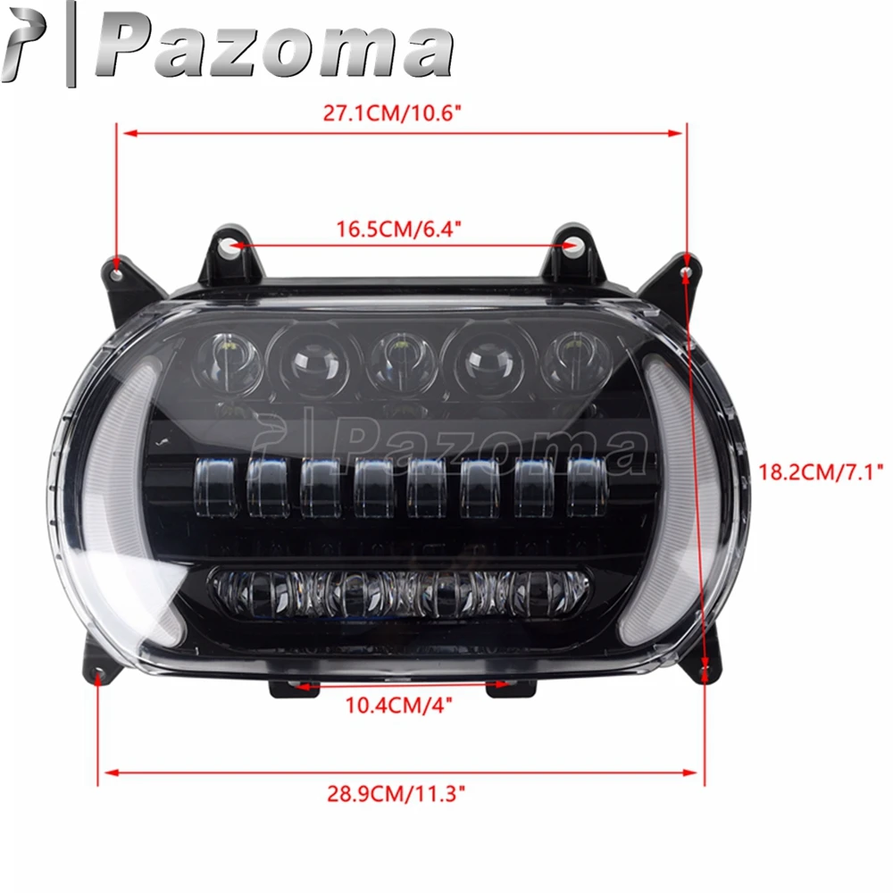 Фары головного света мотоцикла Hi/Lo лампы с указателем поворота для Harley Road Glide FLTR