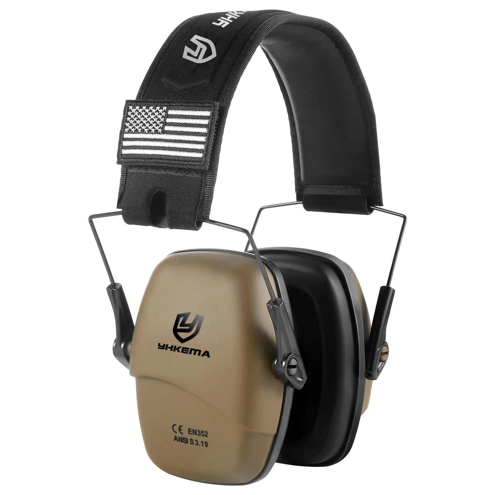 

YHKEMA тактическая гарнитура, защита ушей, наушники для стрельбы для охоты, наушники для слуха, шумоподавление, 25 дБ, силиконовые наушники