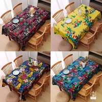 bohemian style flower tablecloth geometric pattern rectangular coffee table for living room dining table kitchen decoration