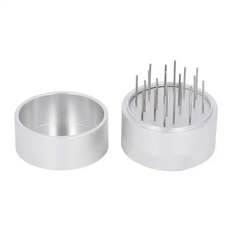 

Needle Coffee Stirrer Silver Coffee Needle Distributor with Base for Cafes
