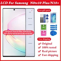 100original screen for samsung galaxy note10 plus display with frame 6 4 note10 sm n975f n975a n975u lcd display touch screen