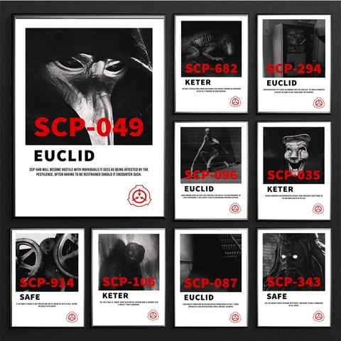 SCP Fundação Série Cartaz para Home Decor, Criaturas Sobrenaturais, Pintura  de Parede, Cartazes de Arte e Impressões, Imagens Escolares, Presente -  AliExpress