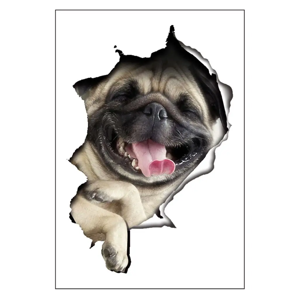 

3D Lovely Pet Self-adhesive Wallpaper Children Living Room Bathroom Toilet Decals Mural Tattoo