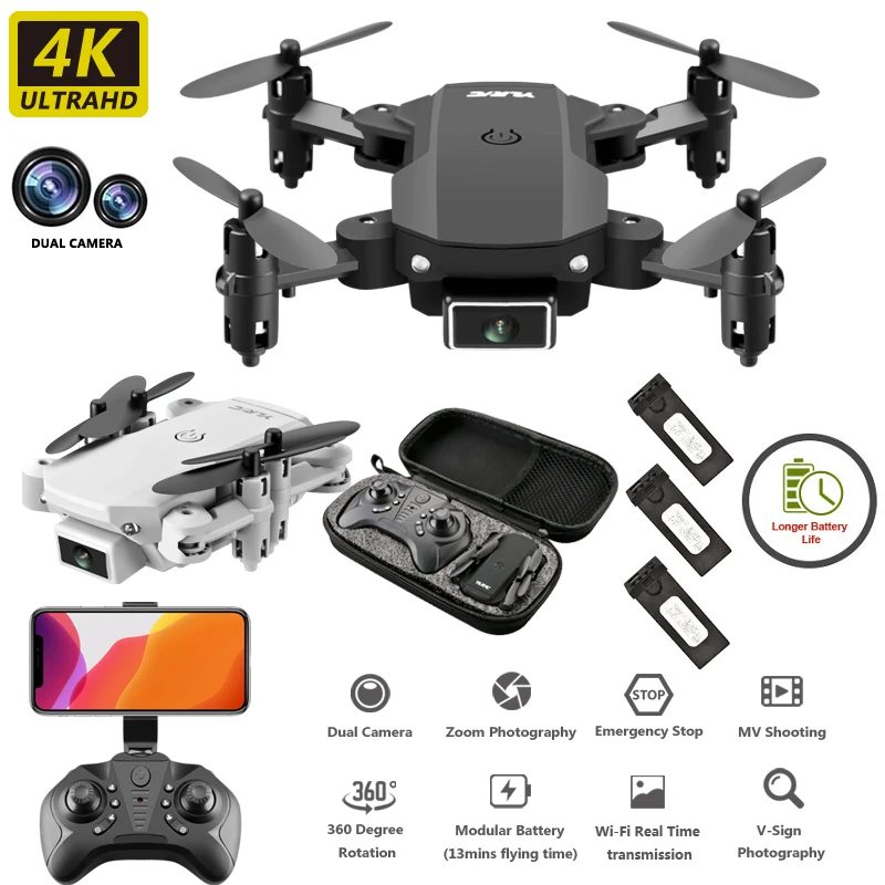 

2022 New S66 Mini Drone 4K HD Camera WiFi FPV Air Pressure Altitude Maintenance 15 Min Battery Life Foldable Quadcopter KID Gift