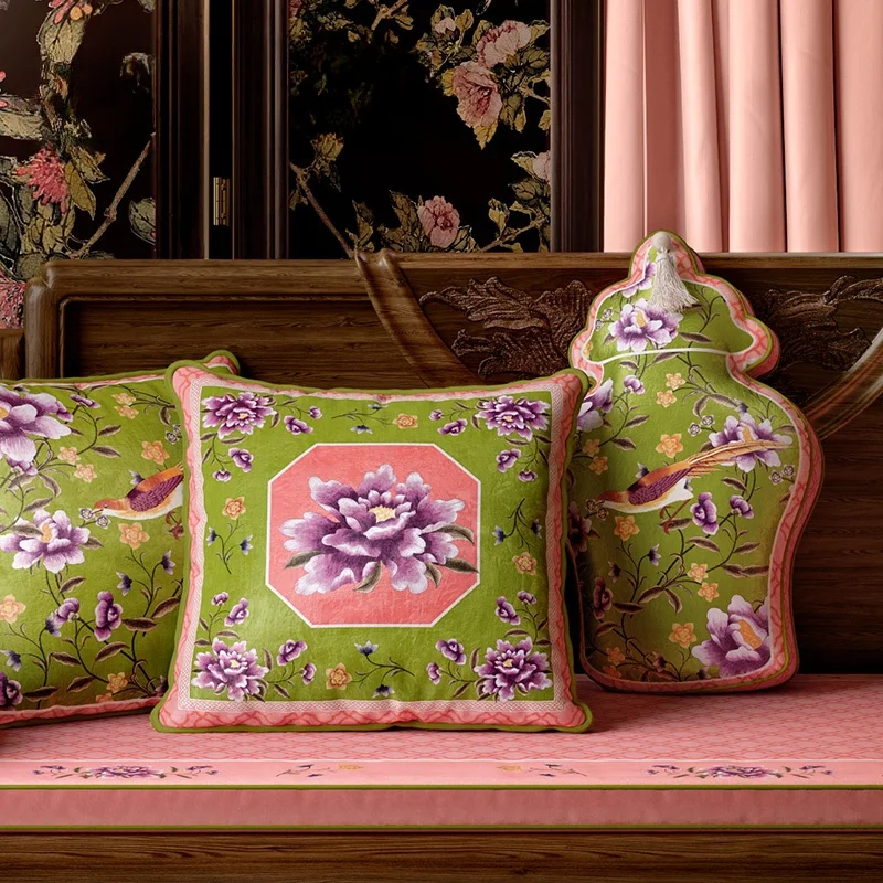 Подушки с изображением птицы из флоры китайская ретро-подушка подушки в форме