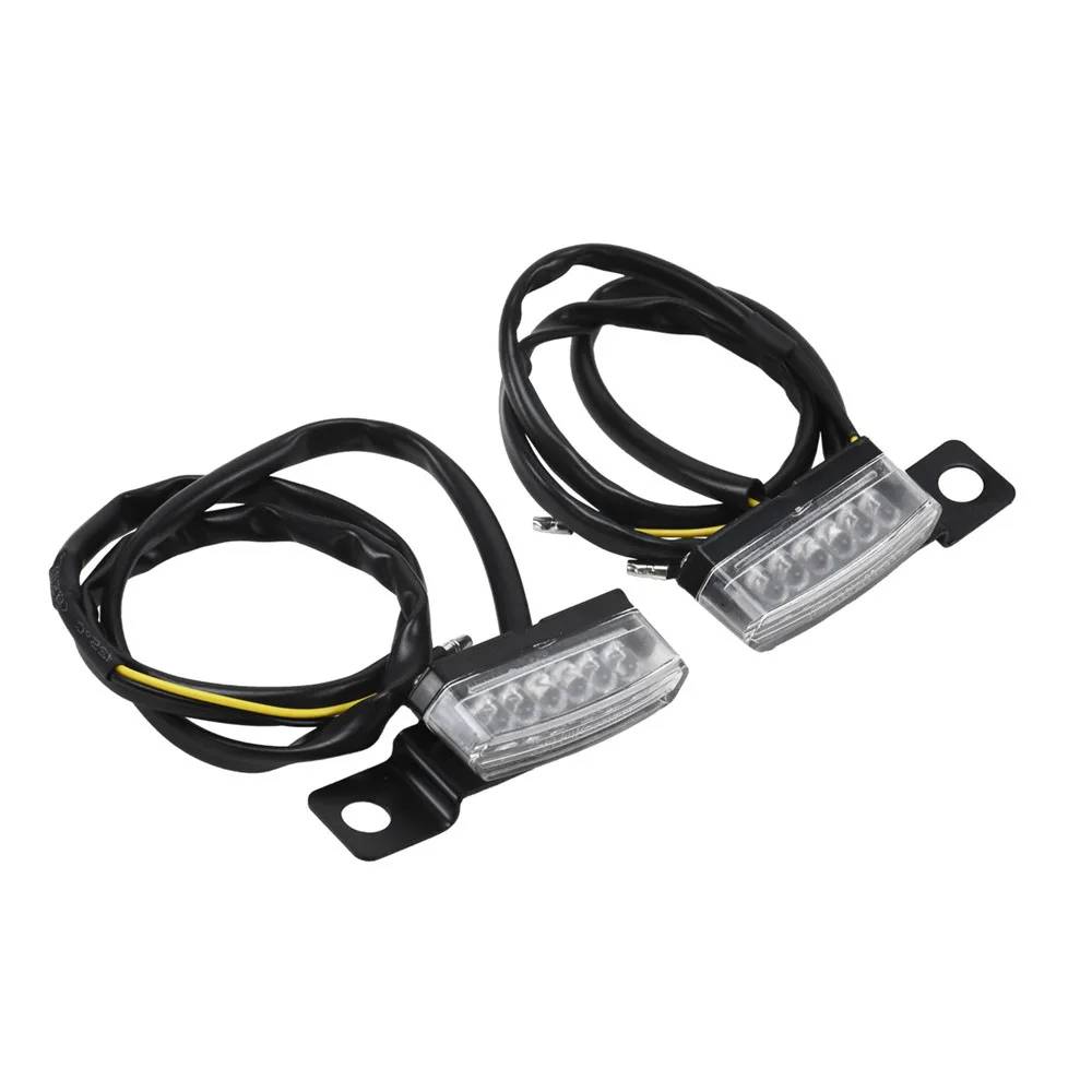 

2PCS Universal Mini LED Motorcycle Brake Clutch Lever Lamp Turn Signal Light For Harley Davidson Cafe Racer Choppers