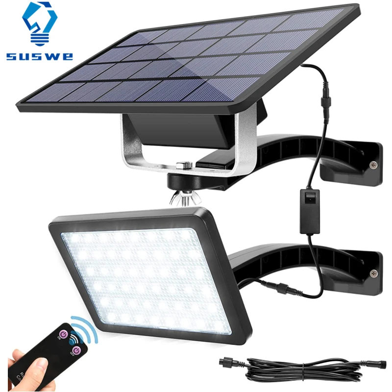 

Суперъяркая настраиваемая уличная лампа на солнечной батарее с углом поворота, 48 светодиодов, садовая лампа, светильник для стены, двора, ул...