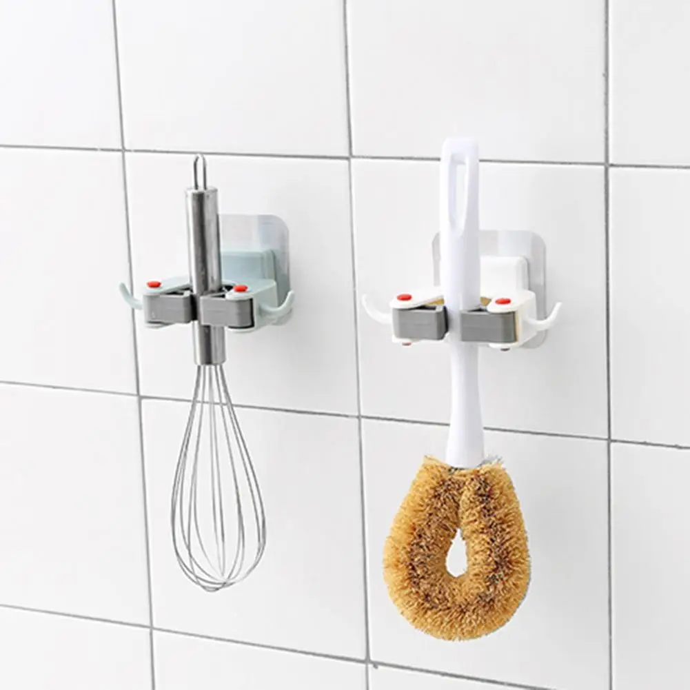 

Broom Holder Multipurpose Mop Rack No Drill Required Mop Holder Wall Storage Rack