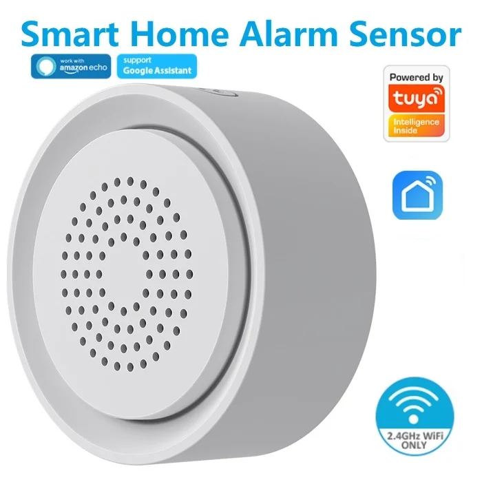 

Tuya WiFi 3 In1 Siren Alarm Sensor Wireless Sound Light Alarm Detector Smart Remote Alarm Reminder Work With Alexa Google Home