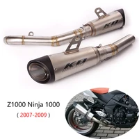 for kawasaki z1000 ninja 1000 2007 2009 exhaust pipe motorcycle 51mm muffler escape no db killer left rigth stainless steel tips