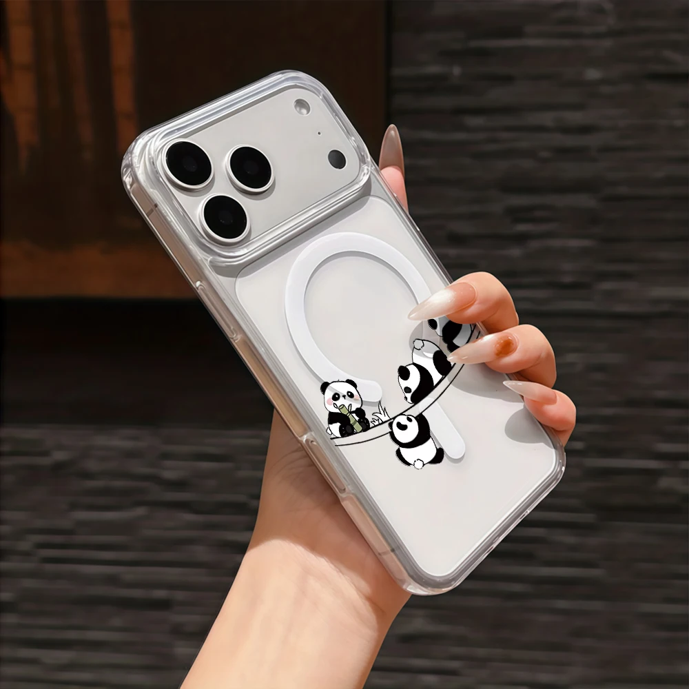 Фото Чехол Naughty Giant Panda для iPhone 15, 17, 16, 14, 13, 12, 11 Pro Max, 17e, 16e, 16, 15, 14 Plus, 17 Air, 17 Pro, 16 с поддержкой беспроводной зарядки №5