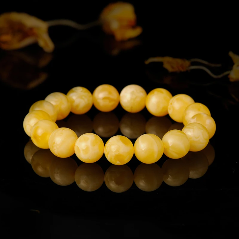 

Natural old amber bracelet amber beads bracelets for men bracelet no heated no pressed real amber 12mm
