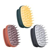 silicone head body to wash clean care hair root itching scalp massage comb shower brush bath spa anti dandruff shampoo