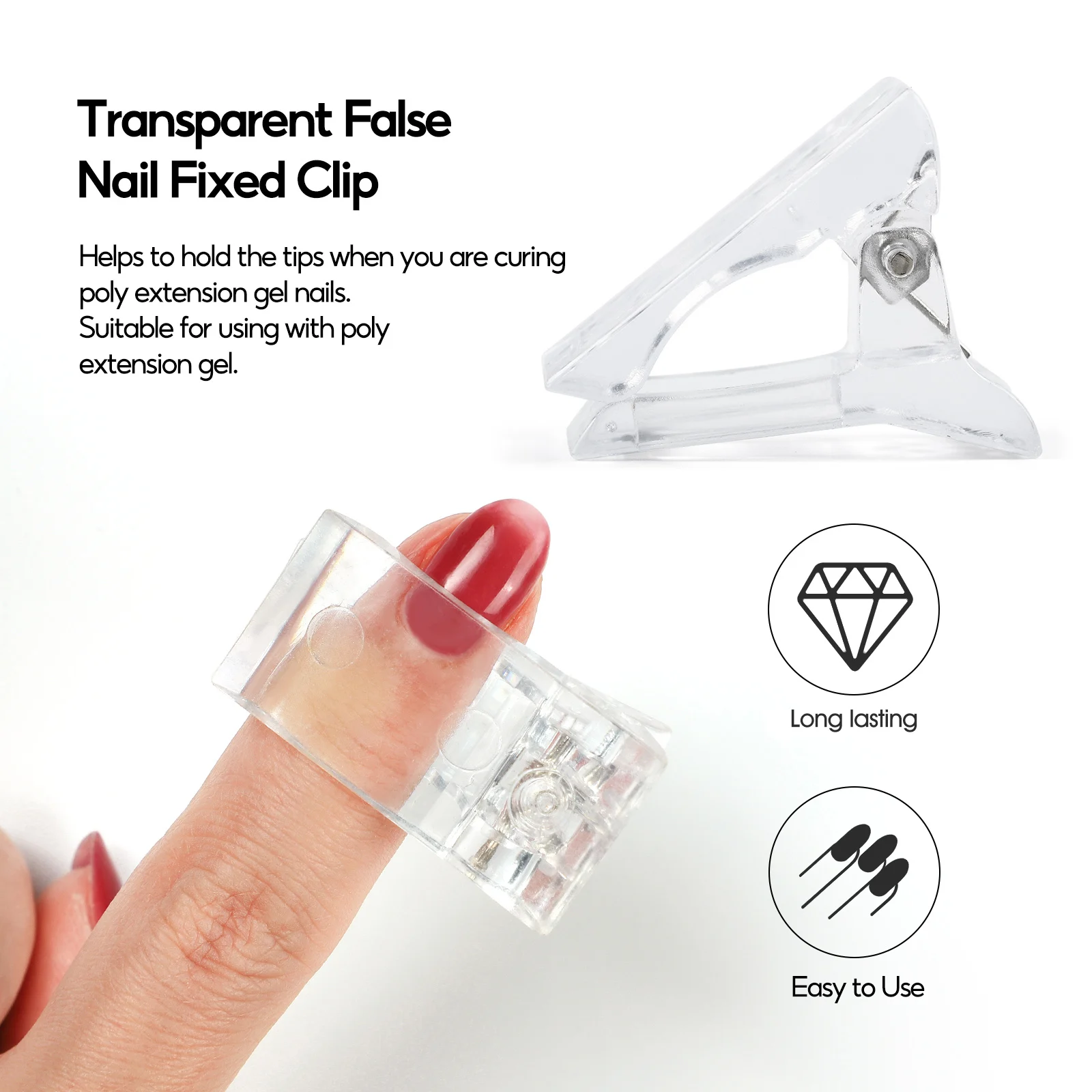 10 шт. светодиодные зажимы для наращивания ногтей