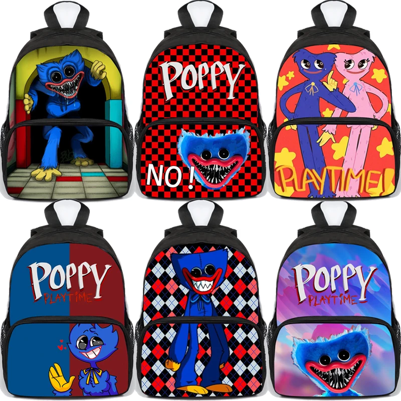 

Hot Game Poppy Playtime Backpack Huggy Wuggy Schoolbags Boys Girls Anime Rucksack Teens Bookbag 16Inch Children Bagpacks Mochila